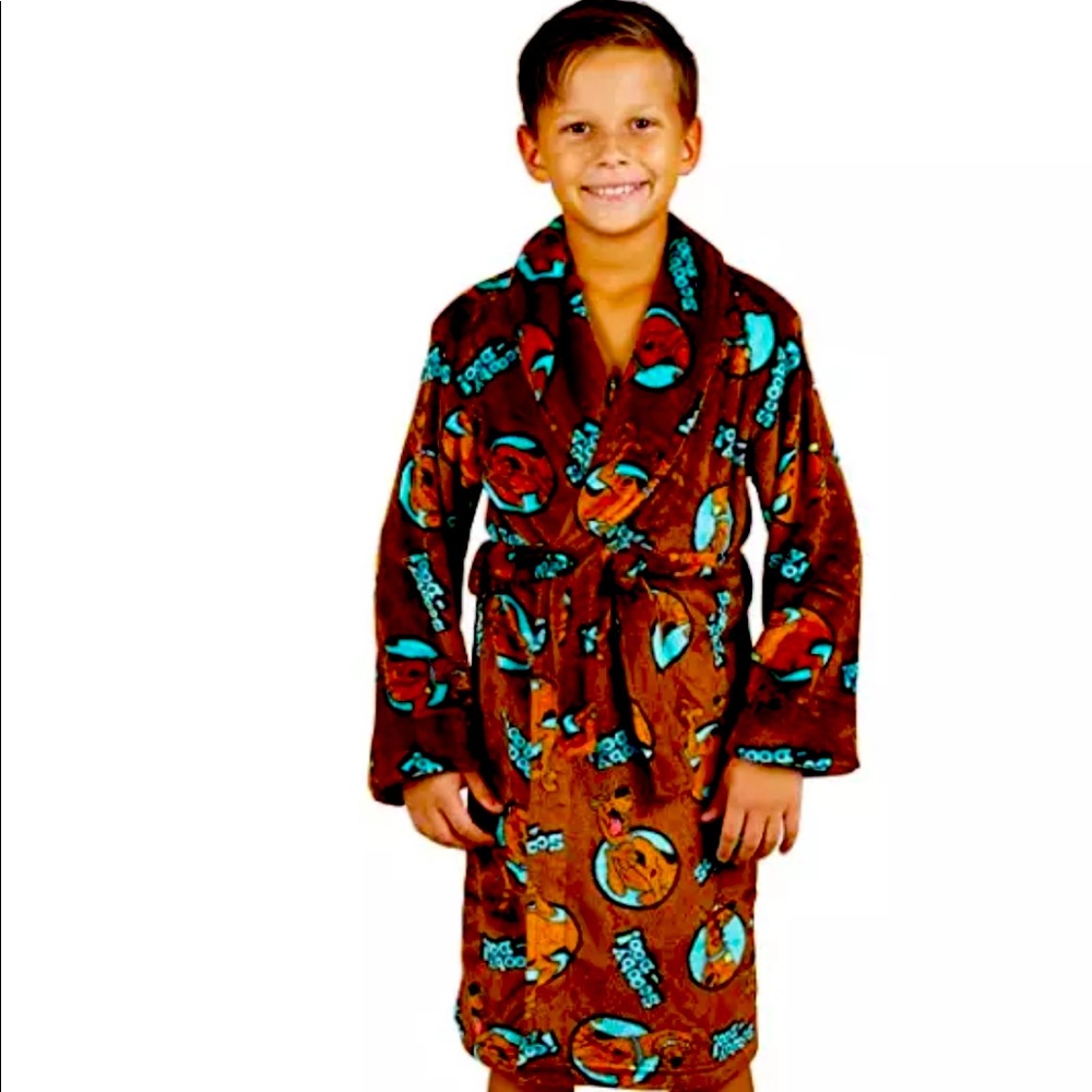 Scooby Doo Boys Brown Fleece Robe